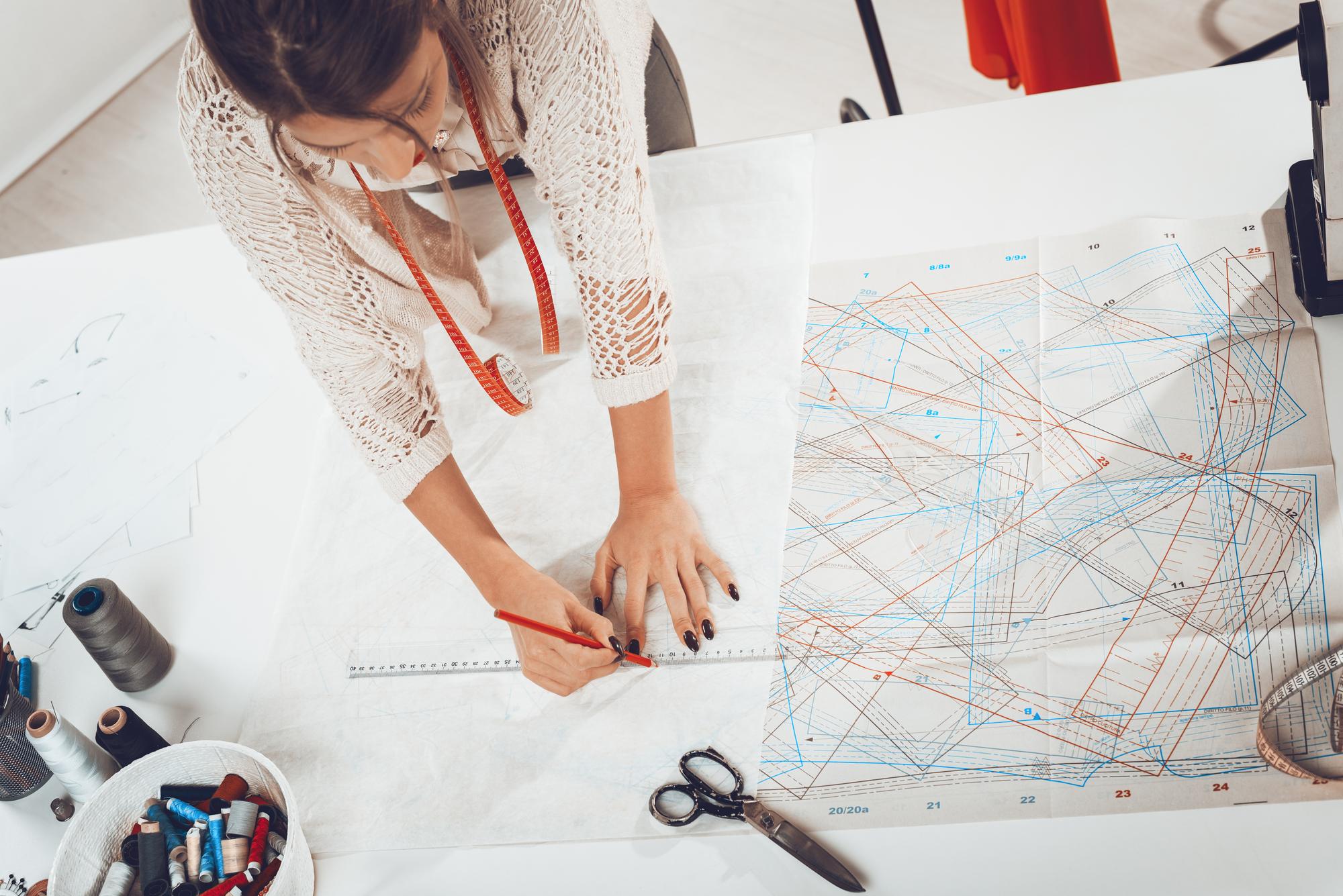 Pattern drafting for embroidery